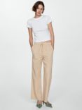 Mango Suki Straight Leg Cotton Trousers