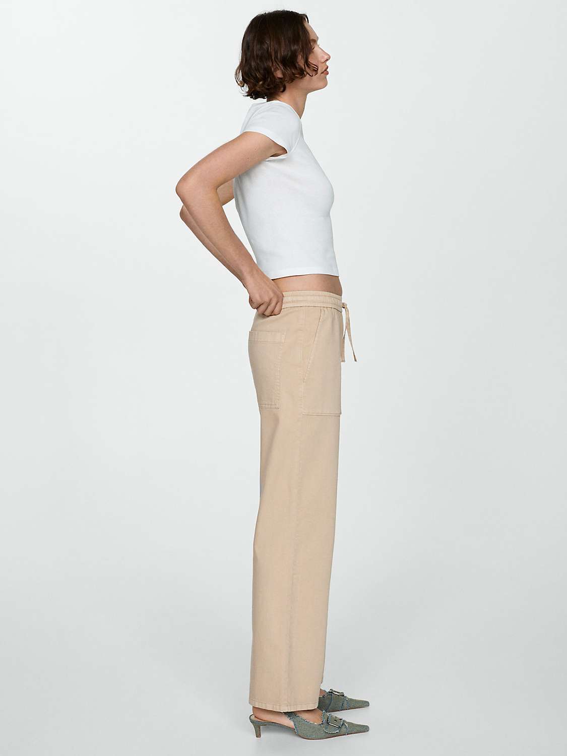 Buy Mango Suki Straight Leg Cotton Trousers Online at johnlewis.com