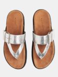 Whistles Sutton Toe Post Buckle Sandals, Silver