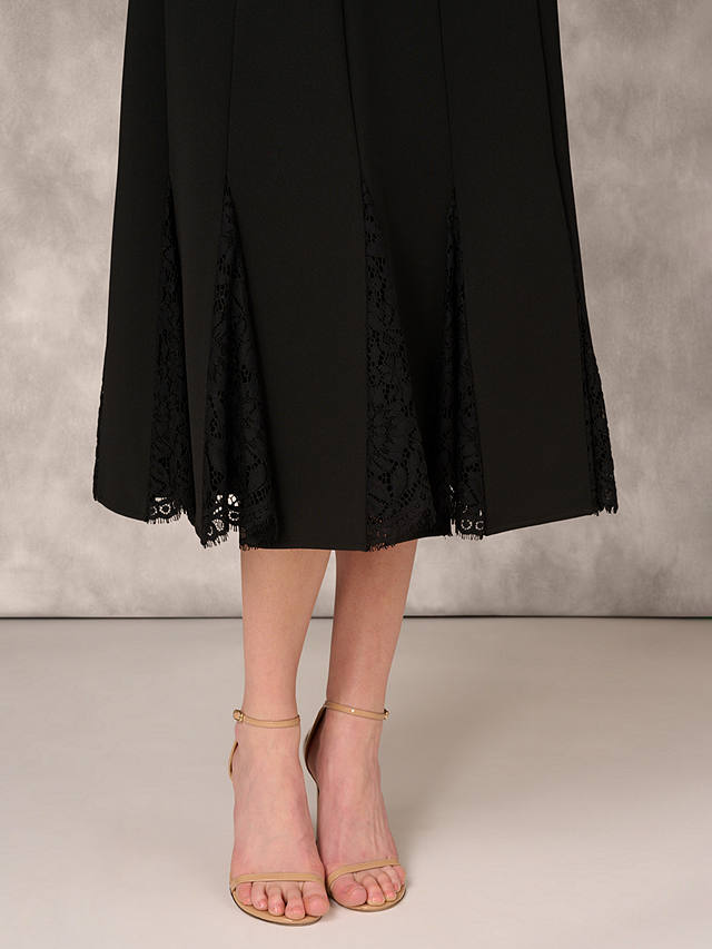 Aidan Mattox by Adrianna Papell Bonded Crepe Midi Dress, Black
