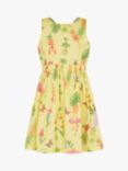 Angels by Accessorize Kids' Floral Print Cotton Dress, Yellow/Multi