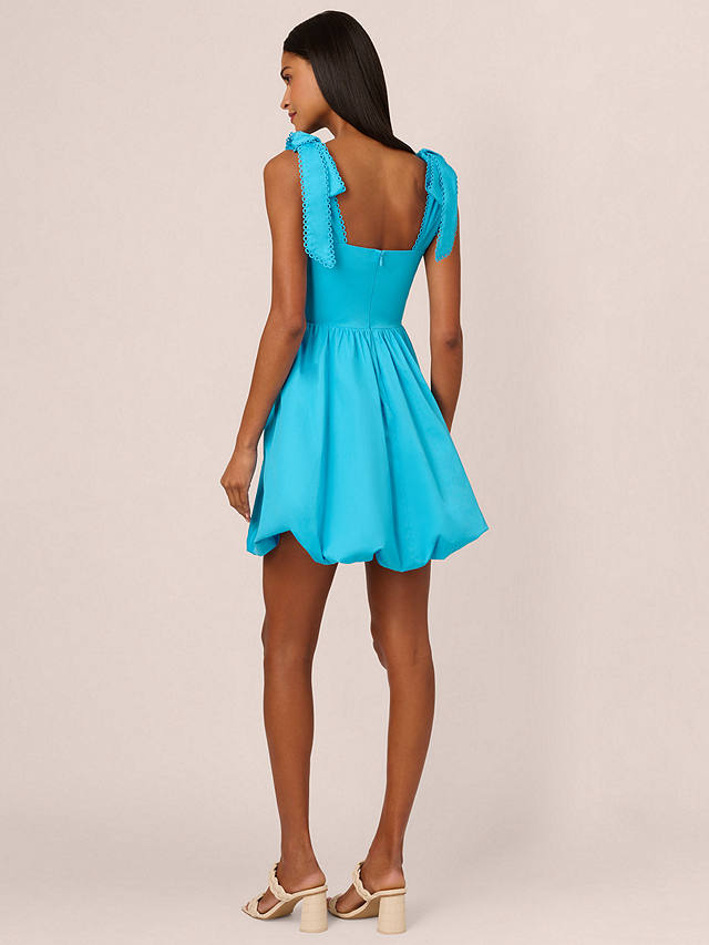 Adrianna By Adrianna Papell Tie Shoulder Mini Dress, Azure Blue