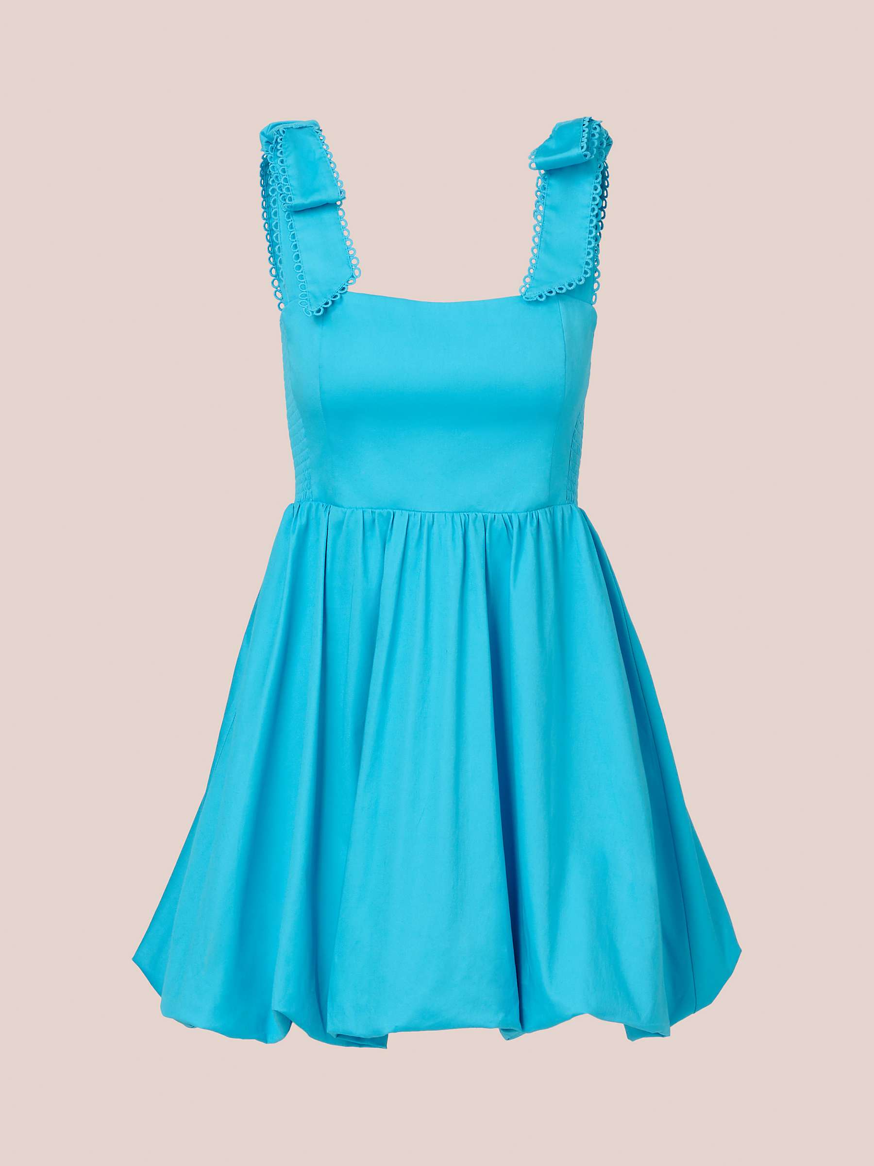 Buy Adrianna By Adrianna Papell Tie Shoulder Mini Dress, Azure Blue Online at johnlewis.com