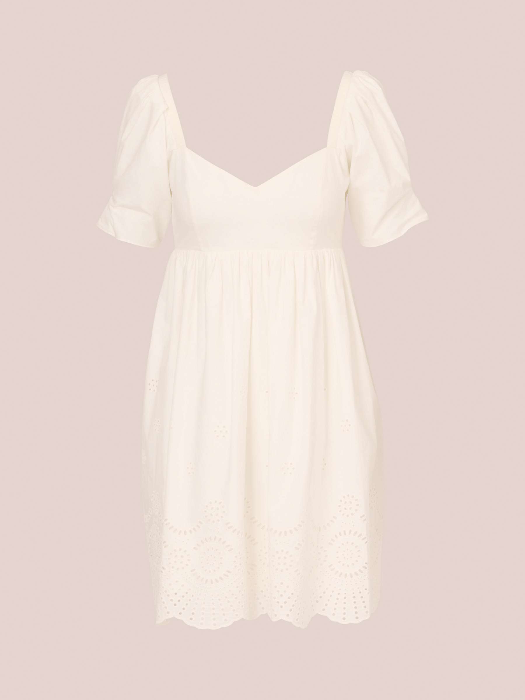 Buy Adrianna By Adrianna Papell Eyelet Cotton Mini Dress, Ivory Online at johnlewis.com