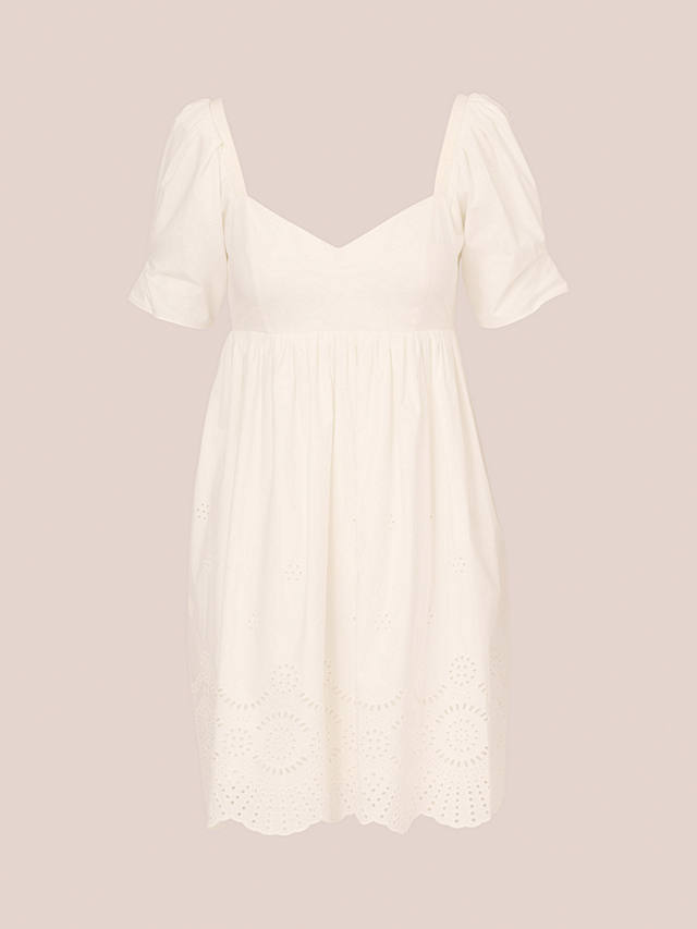 Adrianna By Adrianna Papell Eyelet Cotton Mini Dress, Ivory