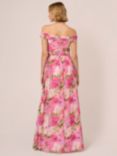 Adrianna Papell Off Shoulder Floral Maxi Dress, Pink/Multi