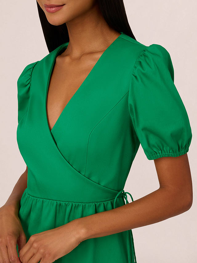 Adrianna By Adrianna Papell Stretch Cotton Mini Dress, Green