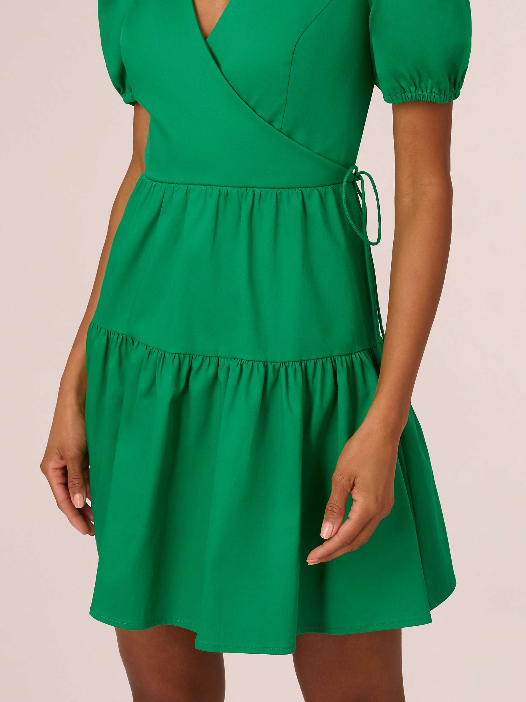 Buy Adrianna By Adrianna Papell Stretch Cotton Mini Dress, Green Online at johnlewis.com