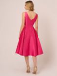 Adrianna Papell Sleeveless Midi Cocktail Dress, Electric Pink