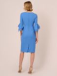 Adrianna Papell Knit Crepe Tiered Sleeve Dress, Cool Water