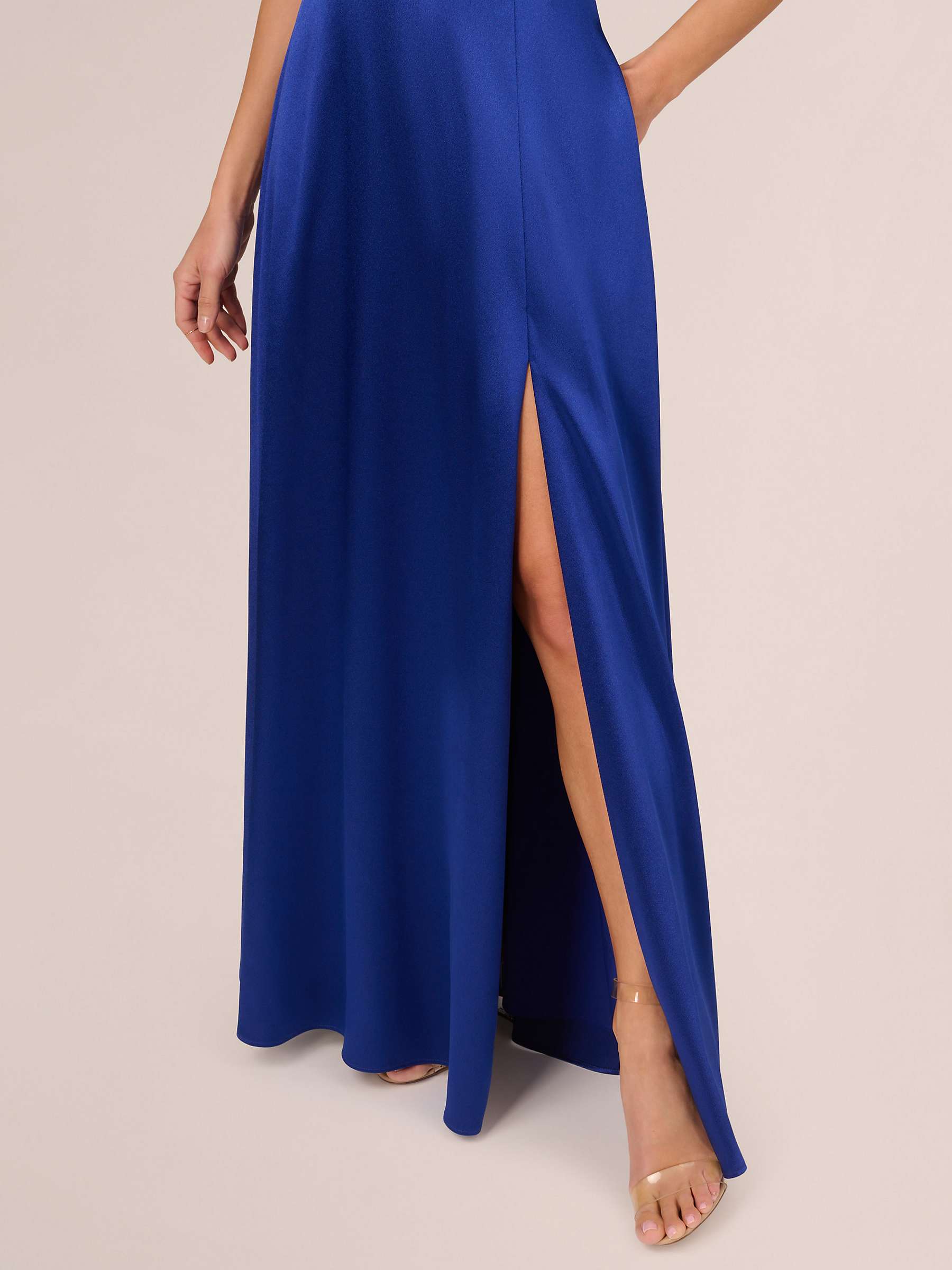 Buy Adrianna By Adrianna Papell Liquid Satin Maxi Dress, Royal Sapphire Online at johnlewis.com