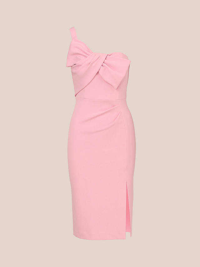 Adrianna Papell Knit Crepe Bow Detail Dress, Pink Chill
