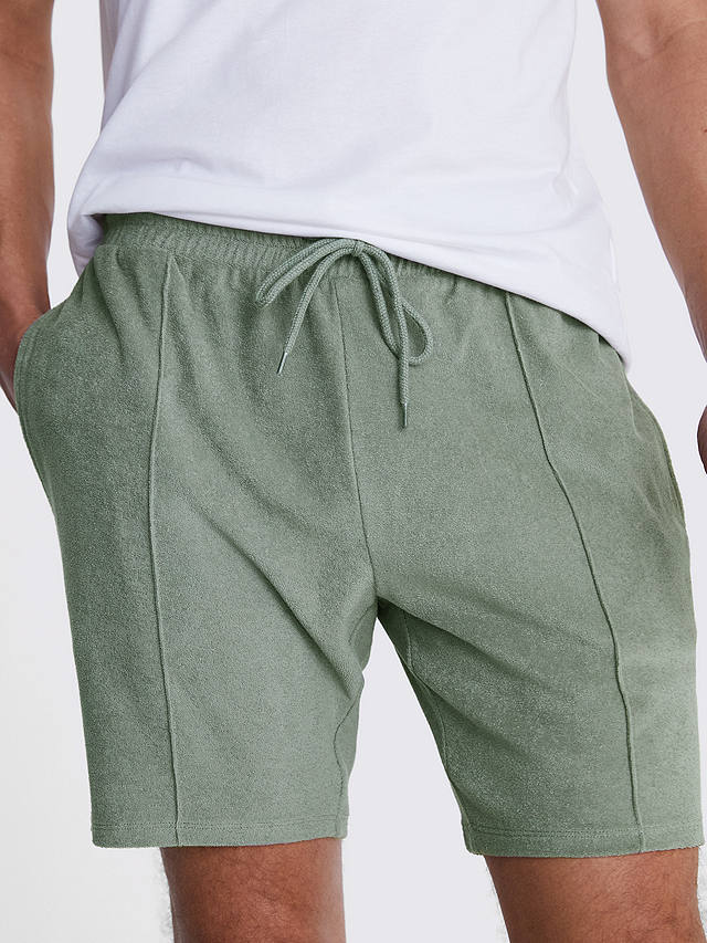 Moss Terry Towelling Shorts, Sage