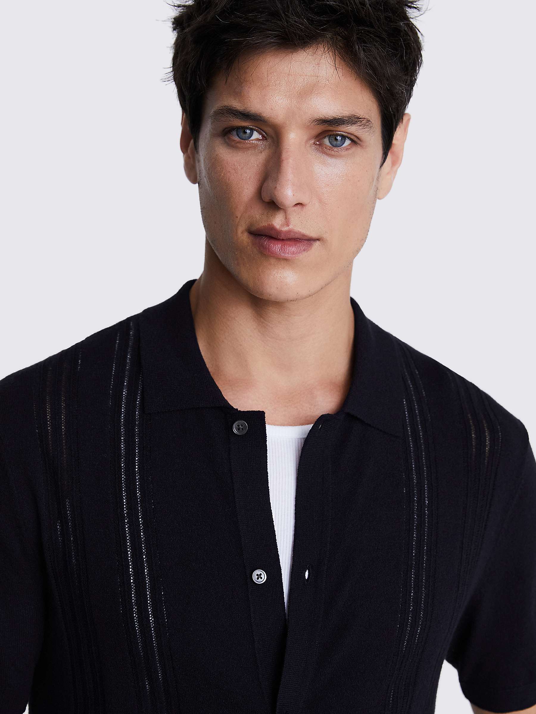 Buy Moss Boucle Knitted Polo Top Online at johnlewis.com