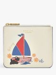 Radley Sail Away Leather Coin Purse, Chalk