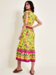 Monsoon Vita Floral Dress, Lime