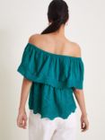 Monsoon Cleo Bardot Top, Teal