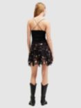 AllSaints Erica Kora Ecovero Skirt, Black/Multi
