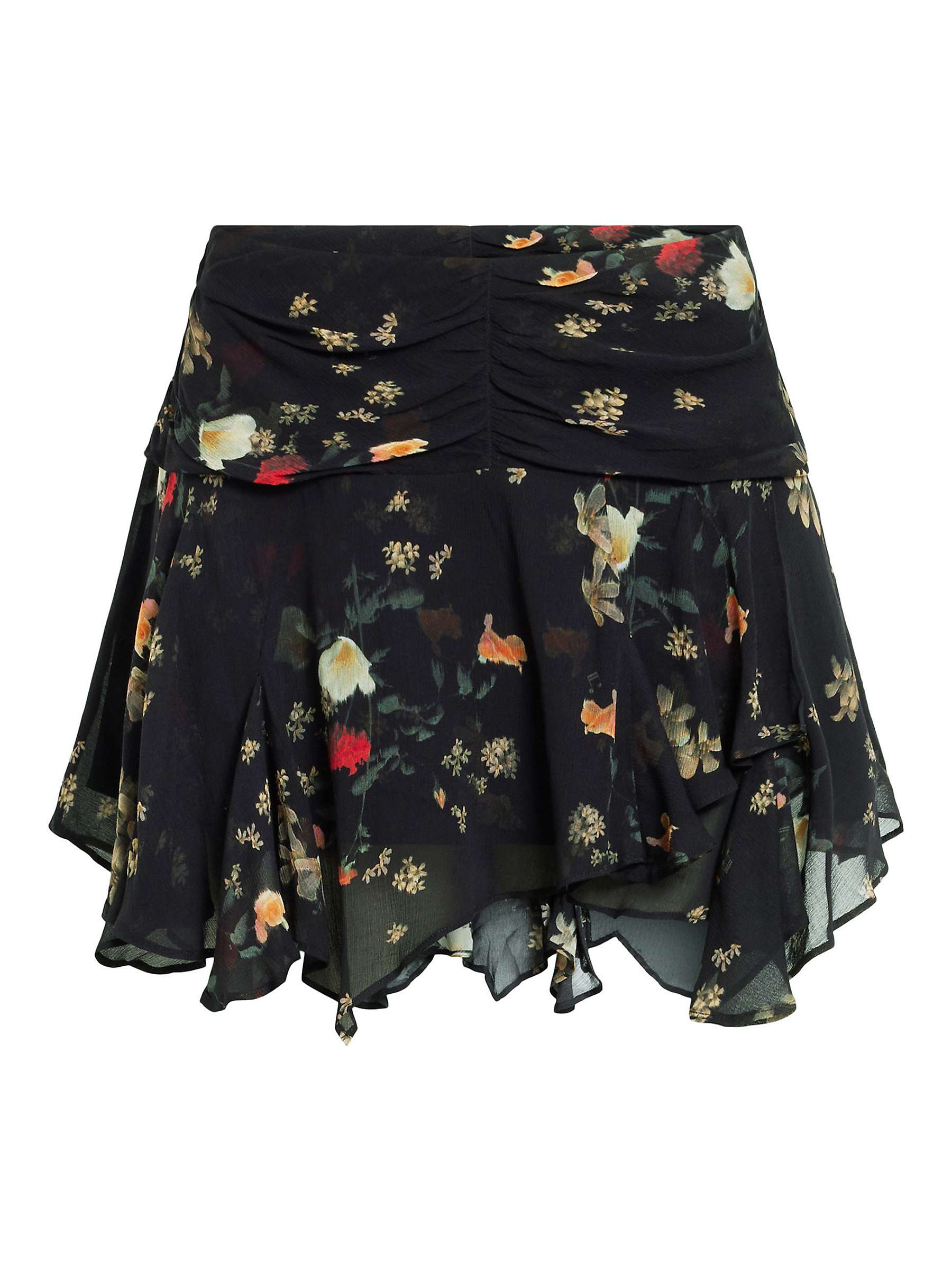 Buy AllSaints Erica Kora Ecovero Skirt, Black/Multi Online at johnlewis.com