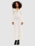 AllSaints Karma Organic Cotton Maxi Dress, Chalk White