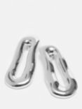 Jigsaw Organic Loop Earrings, Silver