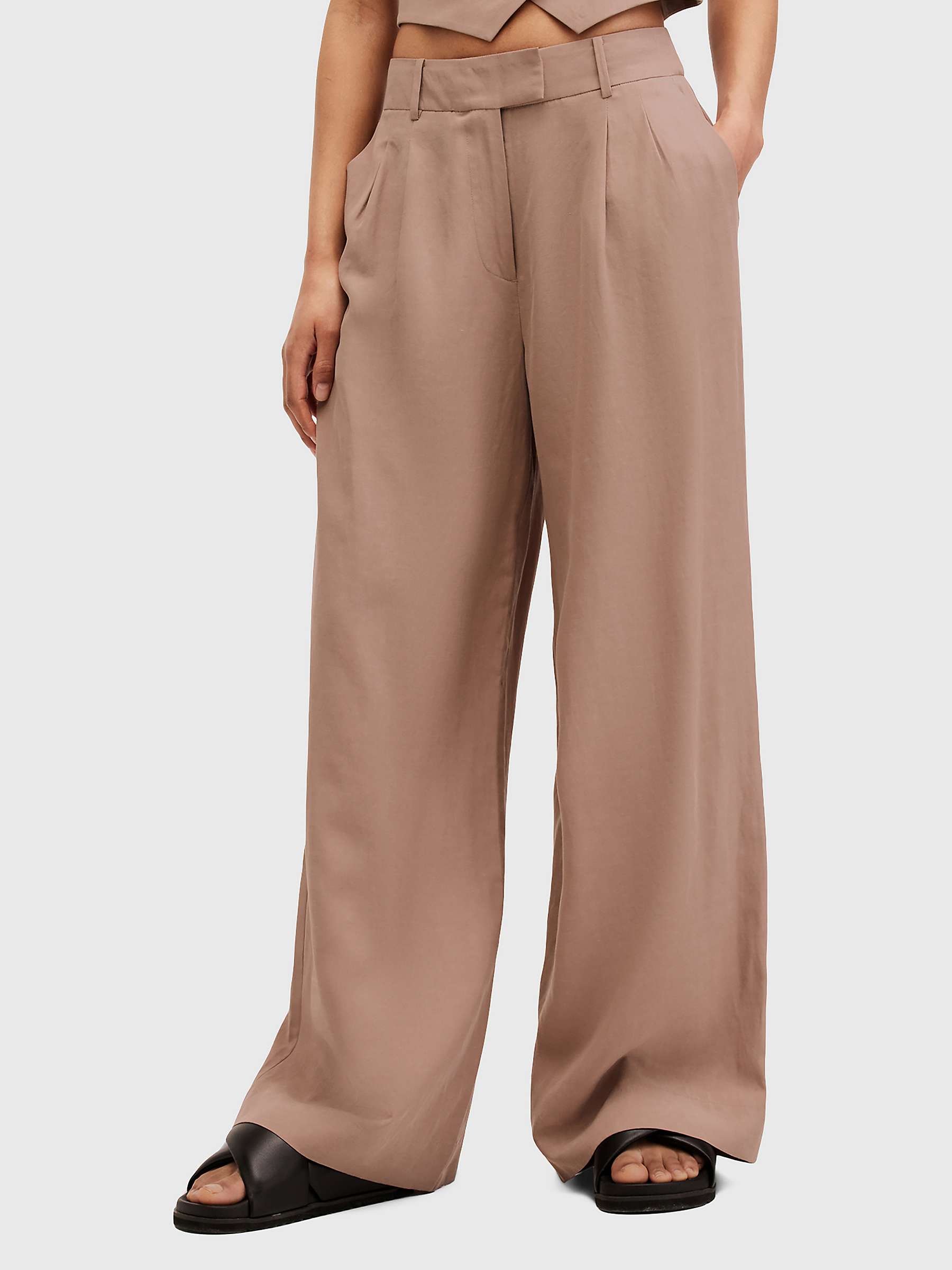 Buy AllSaints Deri Lyn Wide Leg Tailored Trousers Online at johnlewis.com