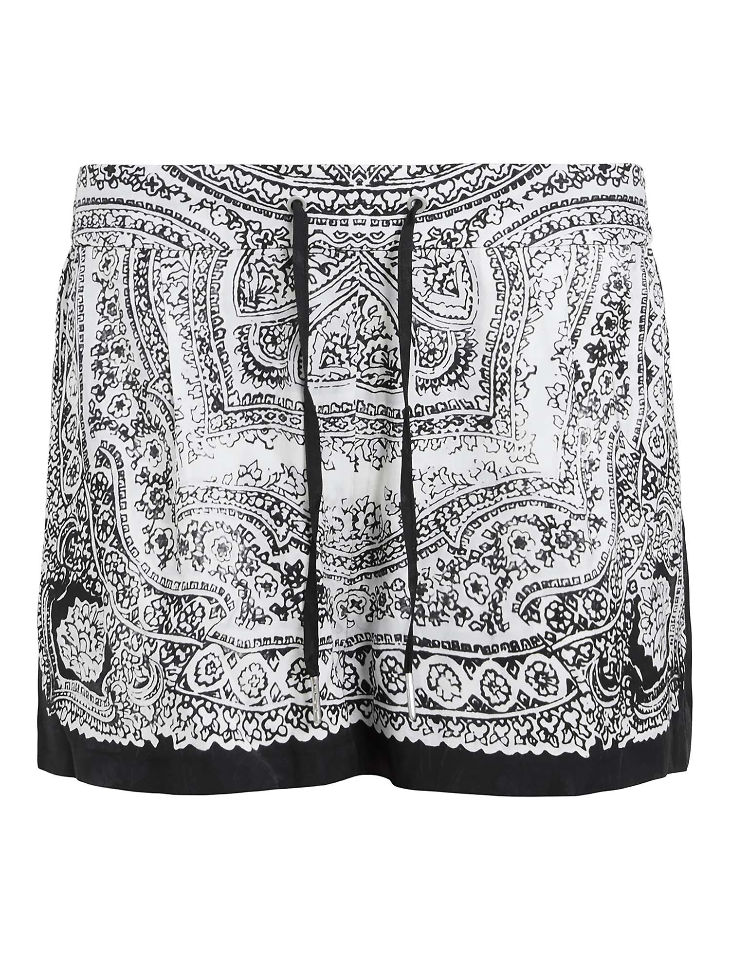 Buy AllSaints Aleida Rafaela Shorts, Black/White Online at johnlewis.com