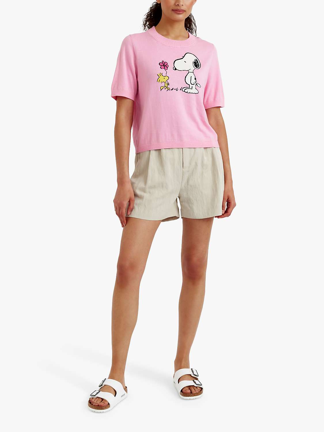 Buy Chinti & Parker Flower Power Peanuts T-Shirt, Fondant Pink/Multi Online at johnlewis.com