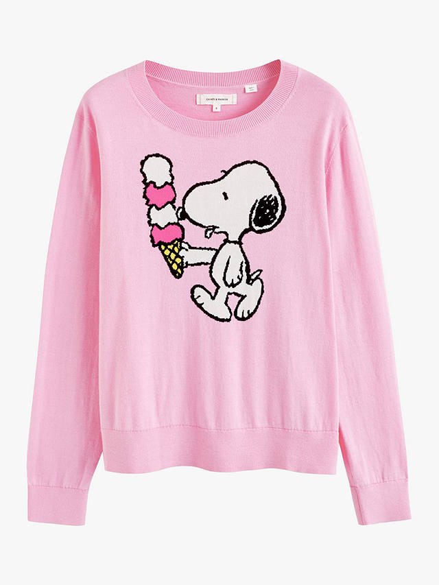 Chinti & Parker Snoopy Jumper, Fondant Pink/Multi