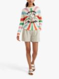 Chinti & Parker Snoopy In Love Wool And Cashmere Jumper, Cream/Multi