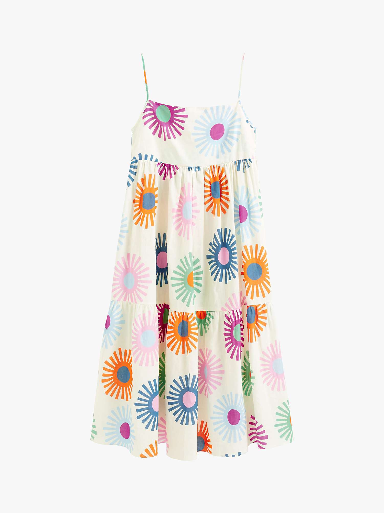 Buy Chinti & Parker Soleil Linen Blend Midi Sun Dress, Cream/Multi Online at johnlewis.com