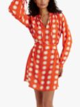 Chinti & Parker Ile De Re Mini Dress, Orange/Cream