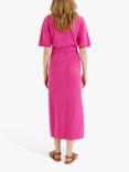 Chinti & Parker Monaco Dress Linen Blend Midi Dress, Berry Pink