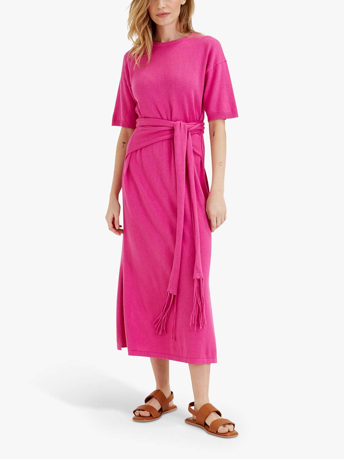 Buy Chinti & Parker Monaco Dress Linen Blend Midi Dress Online at johnlewis.com