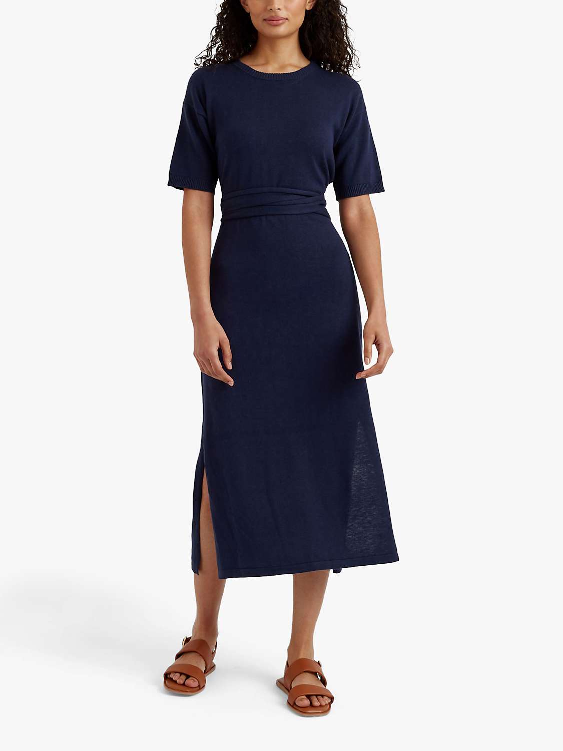 Buy Chinti & Parker Monaco Dress Linen Blend Midi Dress Online at johnlewis.com