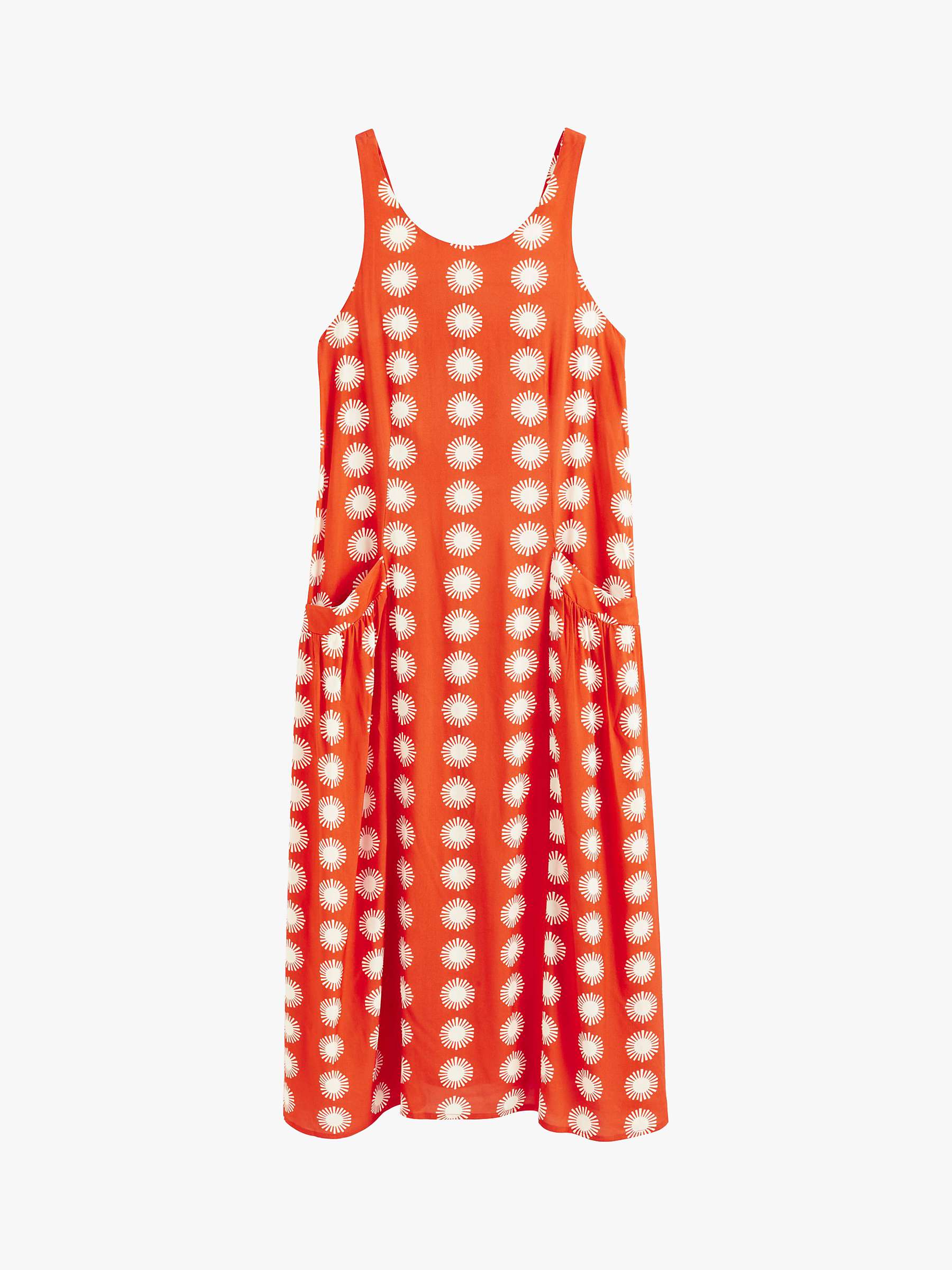 Buy Chinti & Parker Formentera Midi Dress, Orange/Cream Online at johnlewis.com