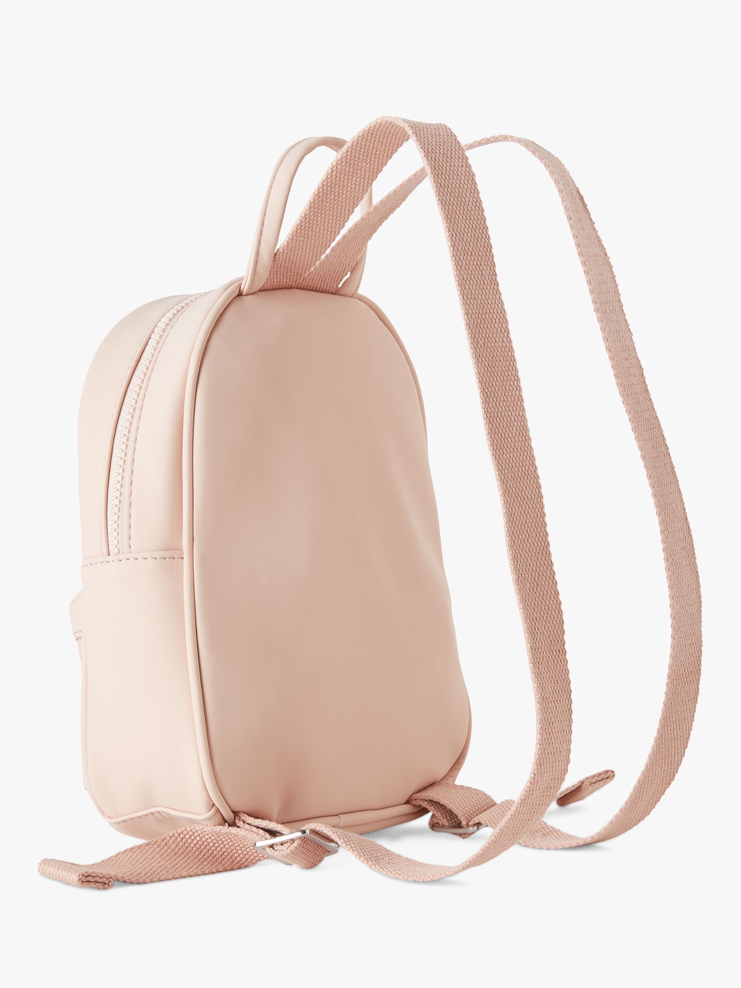 Benetton Kids' Logo Leatherette Backpack, Peach, One Size
