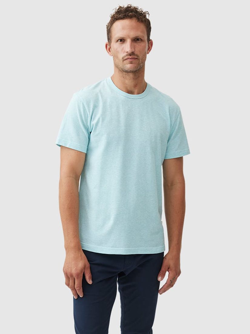 Rodd & Gunn Fairfield Cotton Linen Slim Fit T-Shirt, Mint, XS