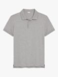 SPOKE Organic Polo Straight Fit Shirt, Grey Marl