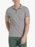 SPOKE Organic Polo Straight Fit Shirt, Grey Marl