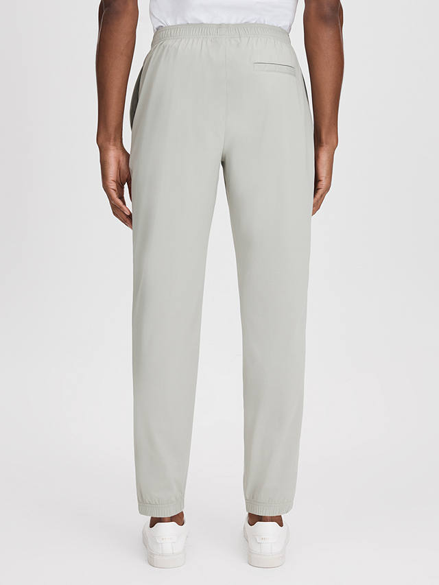 Reiss Rival Straight Fit Technical Trousers, Light Sage Green