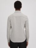 Reiss Ragan Long Sleeve Jersey Textured Shirt, Soft Grey