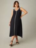 Live Unlimited Curve Knit Trim Hanky Hem Dress, Black