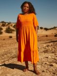 Live Unlimited Curve Smock Maxi Dress, Orange, Orange