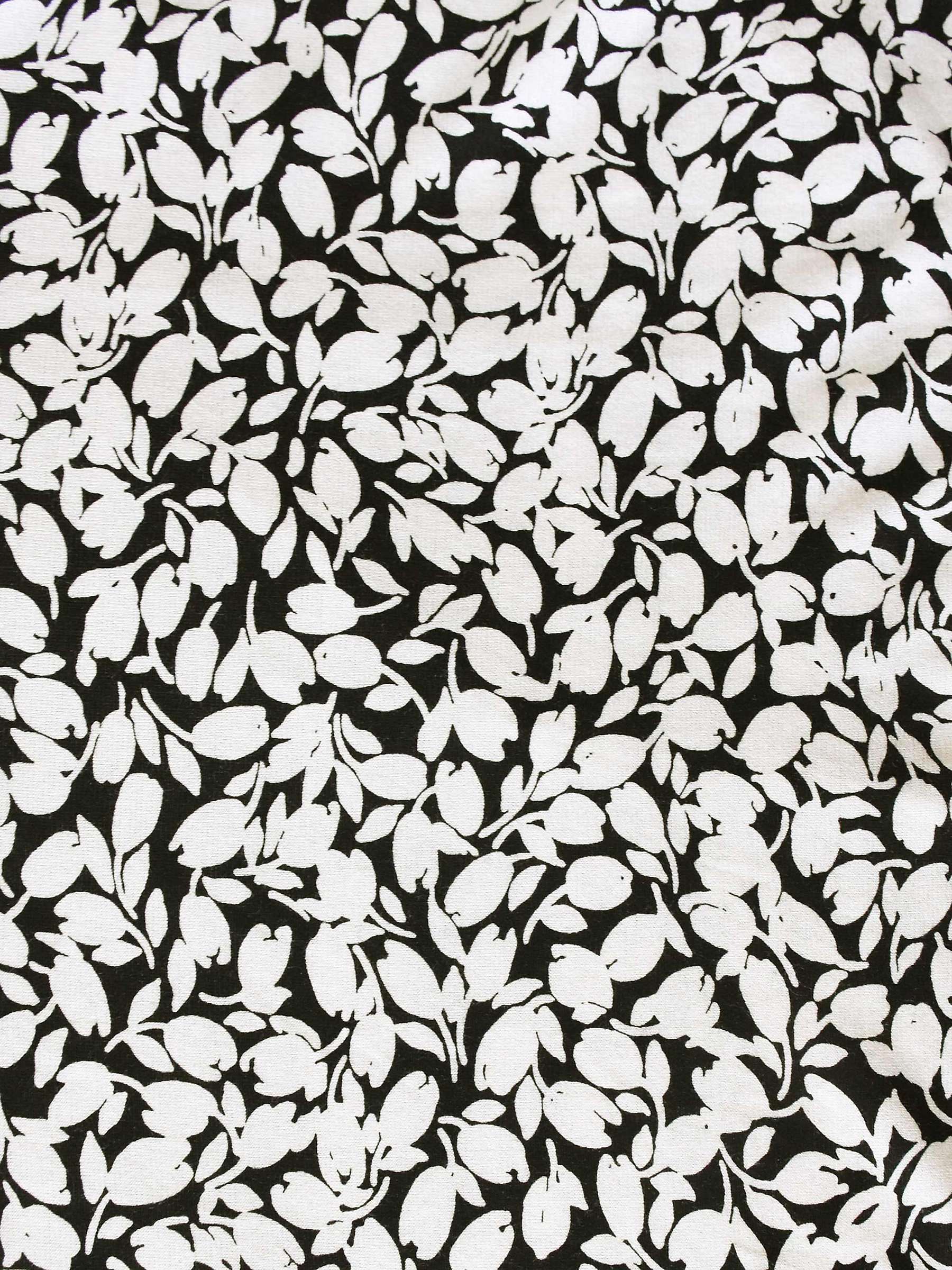Buy Live Unlimited Curve Floral Jersey Blouse, Black/White Online at johnlewis.com