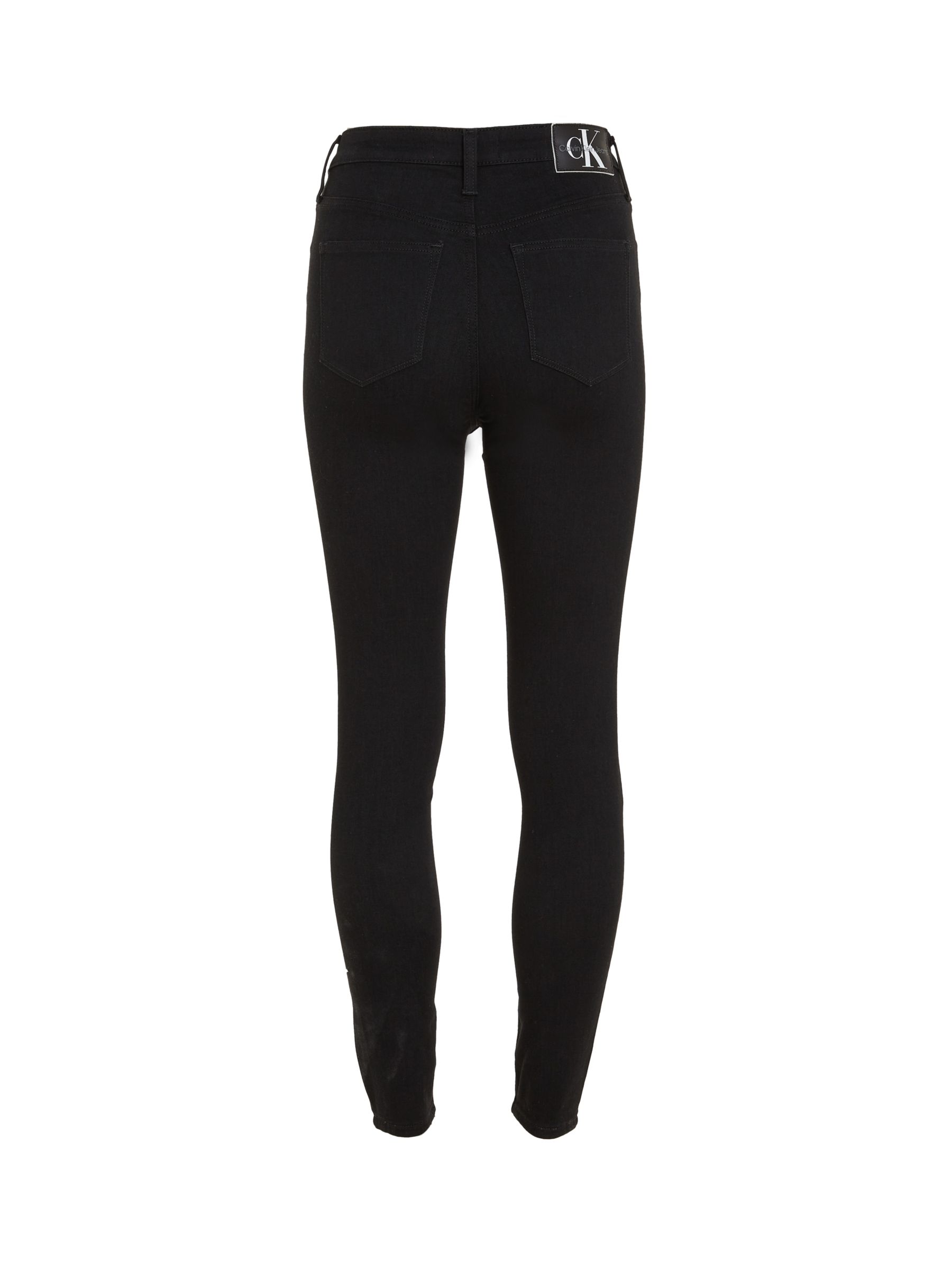 Calvin Klein High Rise Super Skinny Jeans, Black, 25R
