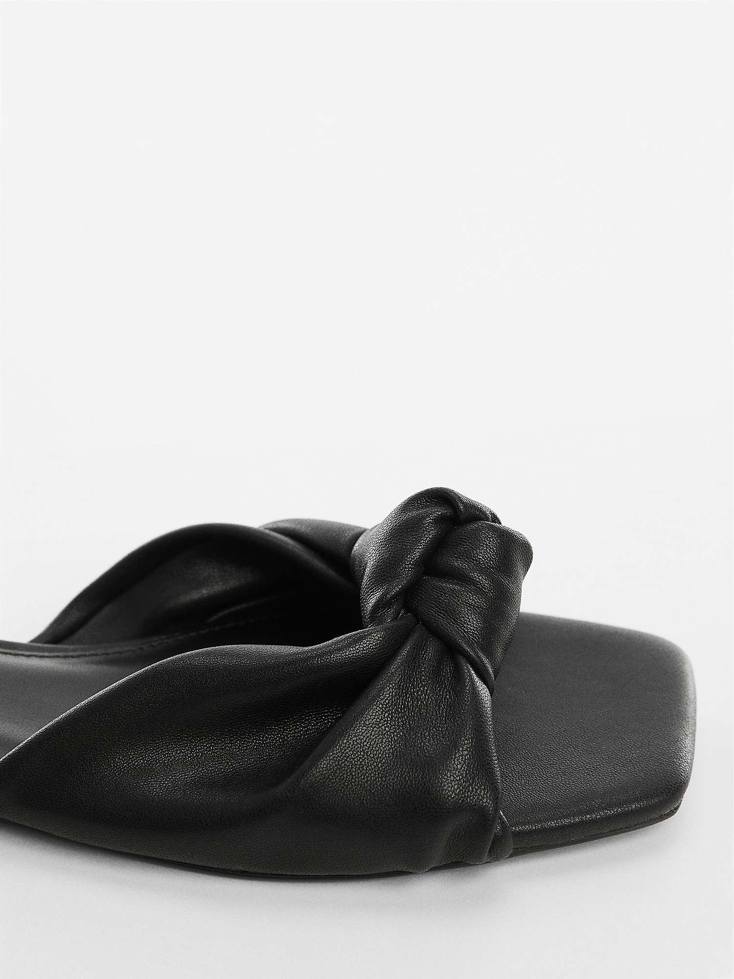 Buy Mango Moni Knot Sandals, Black Online at johnlewis.com