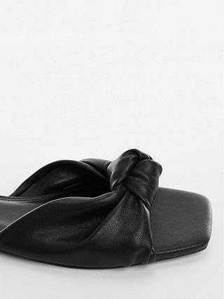Mango Moni Knot Sandals, Black