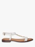 Dune Lottys Leather T-Bar Sandals, White