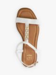 Dune Lottys Leather T-Bar Sandals, White